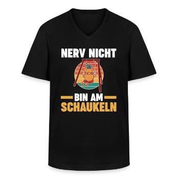 Nerv Nicht Bin Am Schaukeln - Männer-T-Shirt mit V-Ausschnitt - Schwarz - Vorne - AI Model Male 178 dark (178cm)