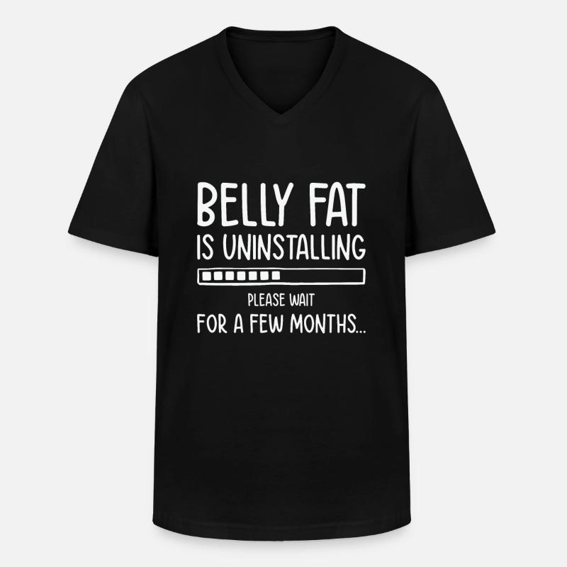 Deinstallation von - Männer-T-Shirt mit V-Ausschnitt - Schwarz