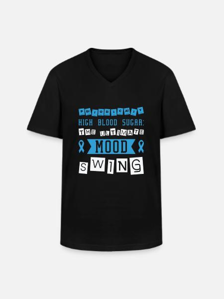Diabetic Pancreas Diabetes Awareness - Men's V-Neck T-Shirt - black