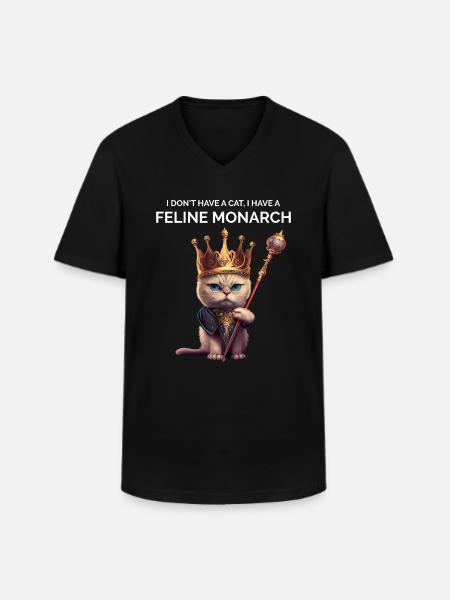 Passionné de chat - T-shirt col V Homme - noir