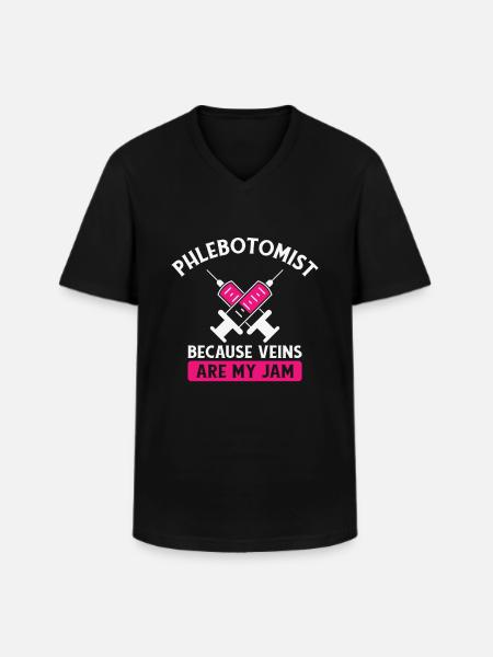 Phlebotomist Phlebotomy Nurse Tech - Men's V-Neck T-Shirt - black