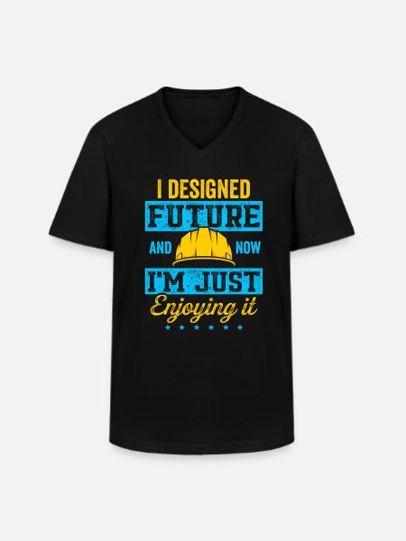 Retired Architect Architecture Retirement - Men's V-Neck T-Shirt - black