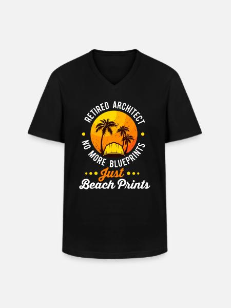 Retired Architect Architecture Retirement - Men's V-Neck T-Shirt - black