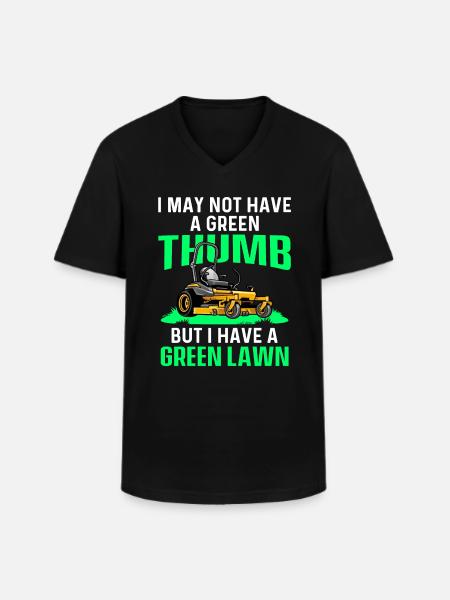Lawn Mower Mowing Landscaping Landscaper - Men's V-Neck T-Shirt - black