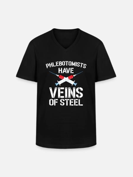 Phlebotomist Phlebotomy Nurse Tech - Men's V-Neck T-Shirt - black