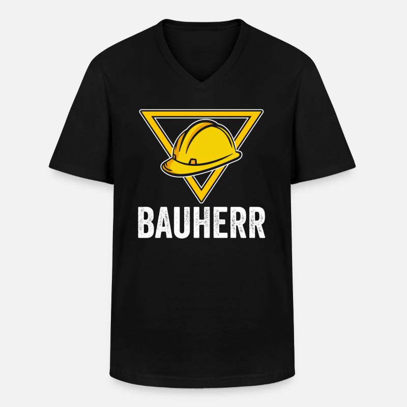 Bauherr - Männer-T-Shirt mit V-Ausschnitt - Schwarz