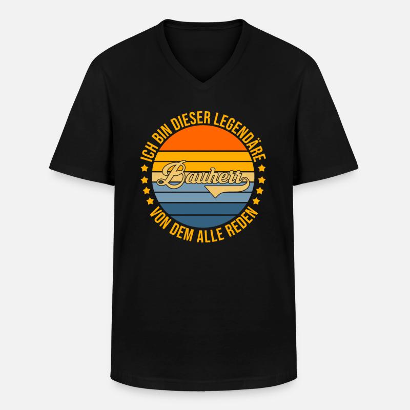 Bauherr - Männer-T-Shirt mit V-Ausschnitt - Schwarz