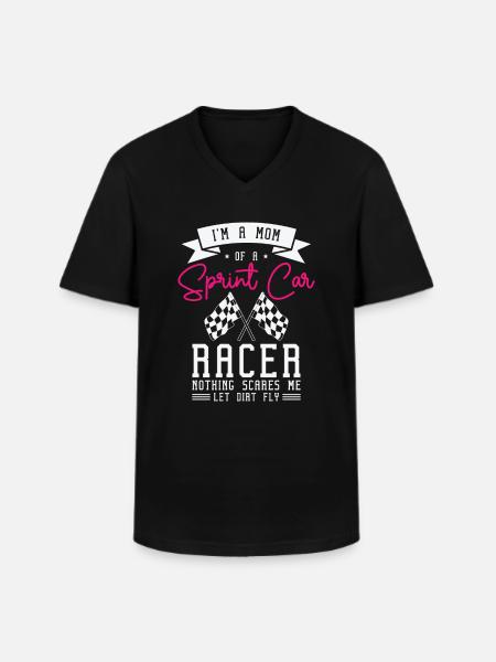 Sprint Car Dirt Track Racing - Men's V-Neck T-Shirt - black