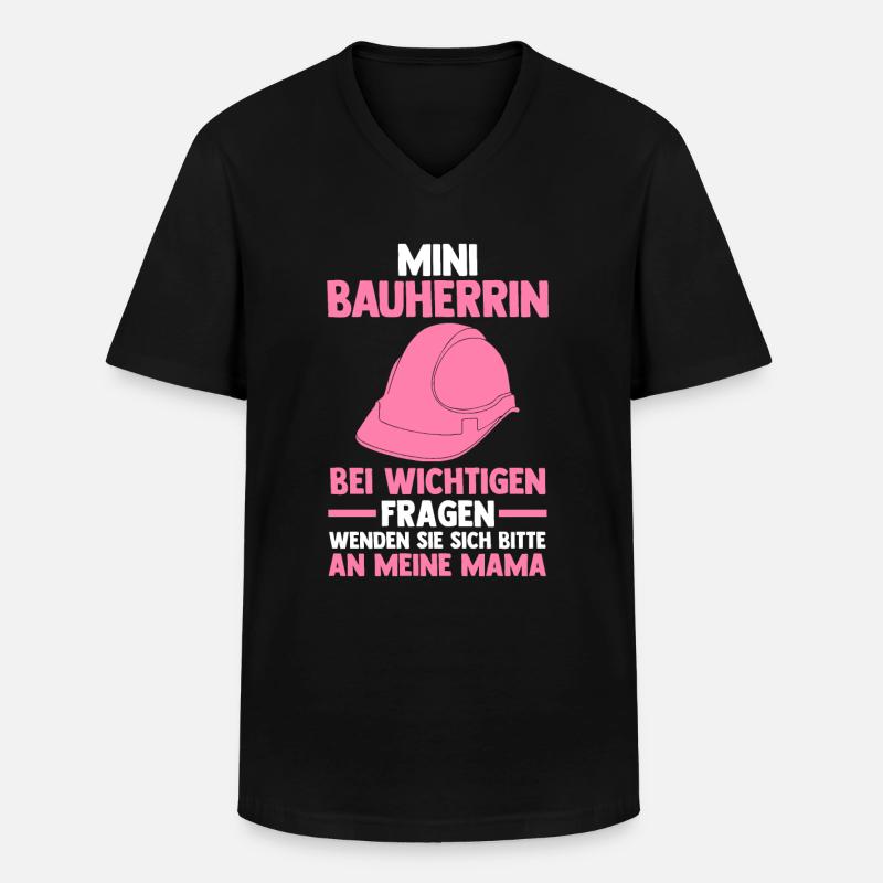 Bauherrin - Männer-T-Shirt mit V-Ausschnitt - Schwarz