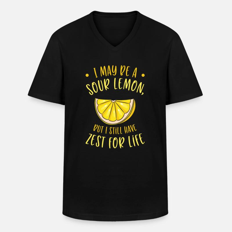 Lemon Fruit Lemonade Citrus - Men's V-Neck T-Shirt - black