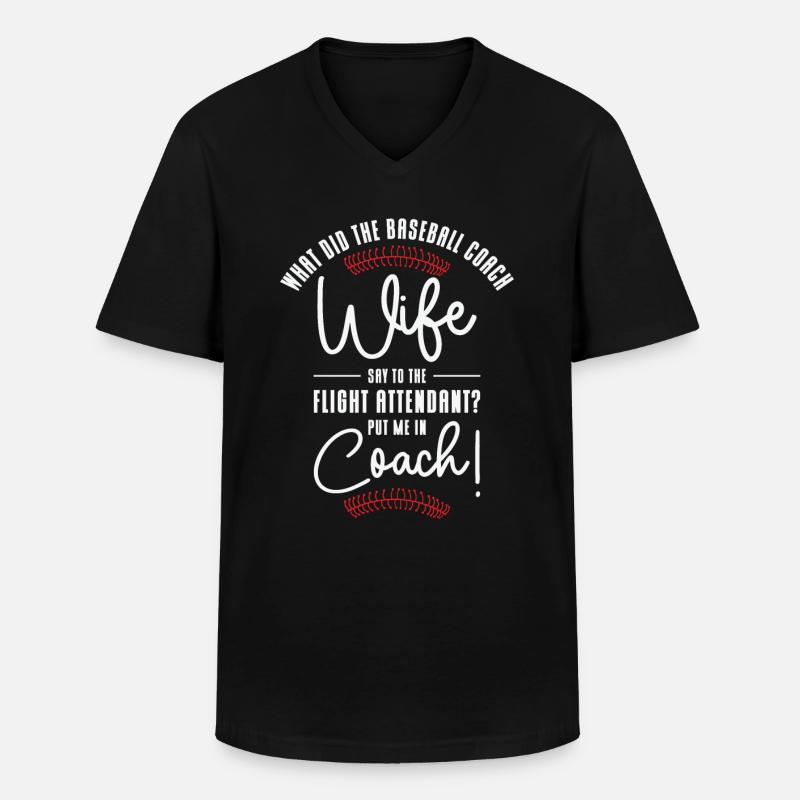 Baseball-Trainerin Ehefrau Berufstätige Mutter - Männer-T-Shirt mit V-Ausschnitt - Schwarz