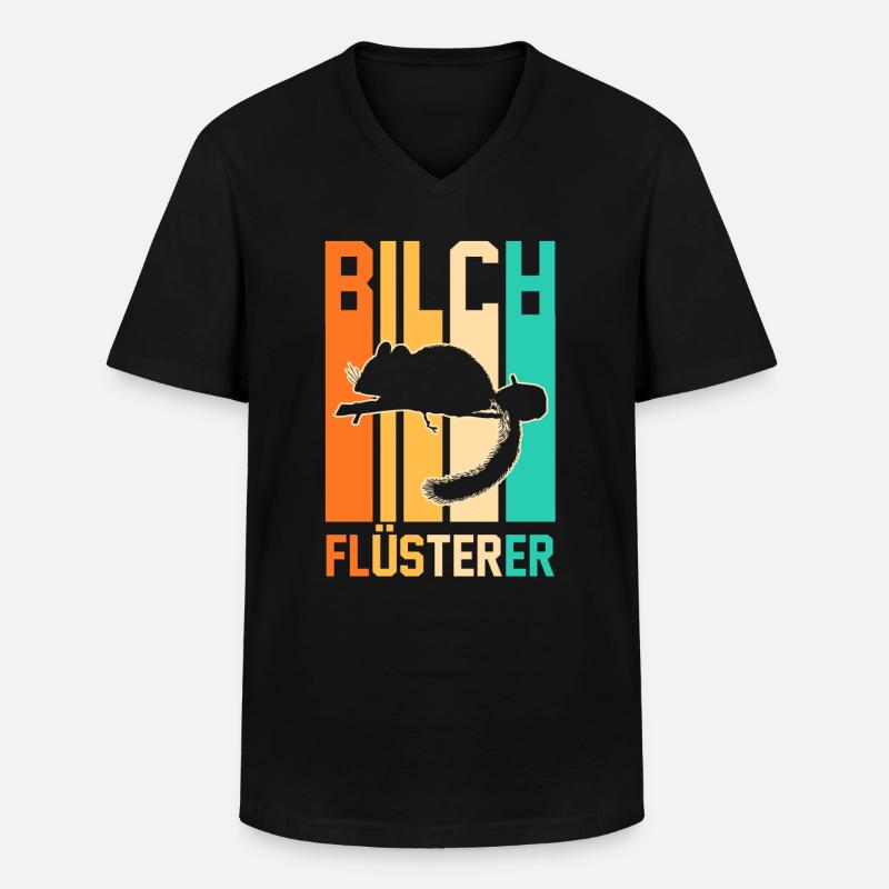 Bilch - Männer-T-Shirt mit V-Ausschnitt - Schwarz