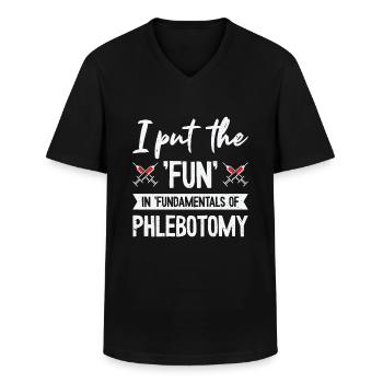 Phlebotomist Phlebotomie Krankenschwester Tech - Männer-T-Shirt mit V-Ausschnitt - Schwarz - Vorne - AI Model Male 178 dark (178cm)
