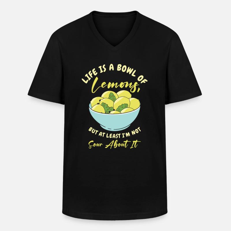 Lemon Fruit Lemonade Citrus - Men's V-Neck T-Shirt - black
