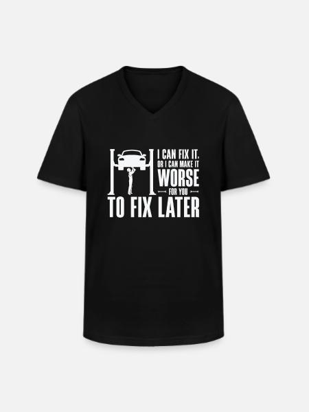 Car Mechanic Auto Engine Repair - Men's V-Neck T-Shirt - black