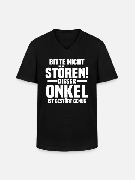 Patenonkel Onkel - Männer-T-Shirt mit V-Ausschnitt - Schwarz