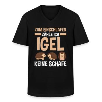 Tiermotiv Igel - Männer-T-Shirt mit V-Ausschnitt - Schwarz - Vorne - AI Model Male 178 dark (178cm)