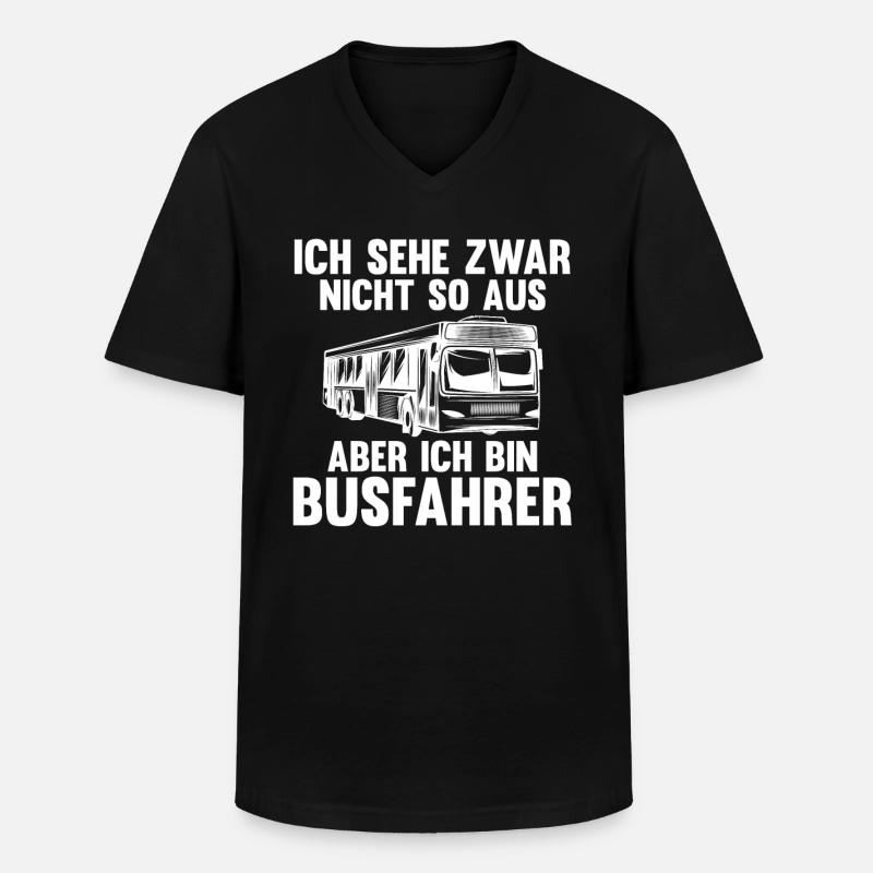 Bus Busfahrer - Männer-T-Shirt mit V-Ausschnitt - Schwarz