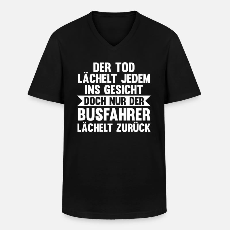 Bus Busfahrer - Männer-T-Shirt mit V-Ausschnitt - Schwarz