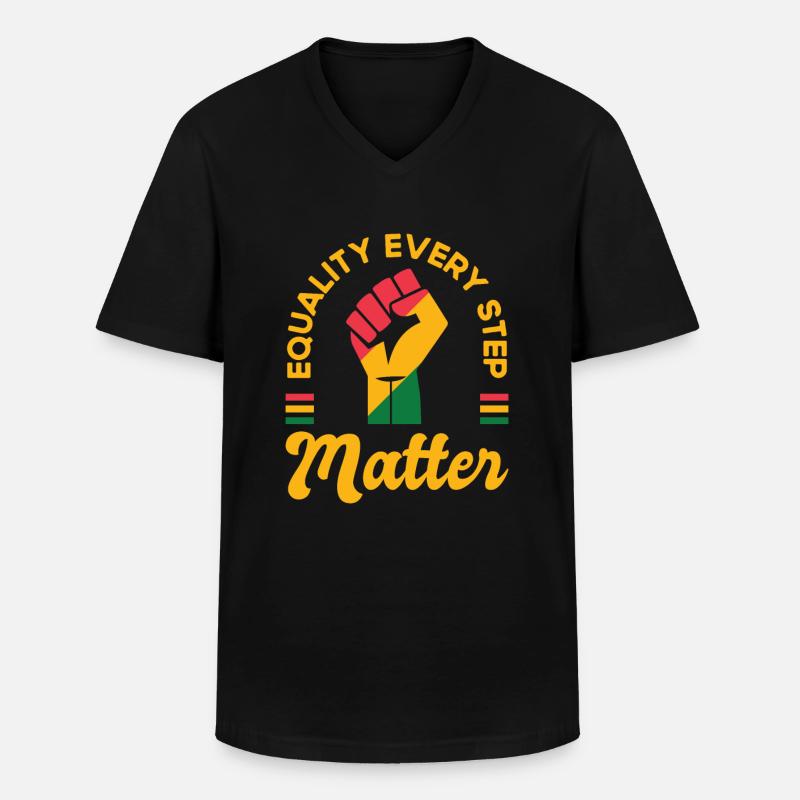 Schwarze Geschichte Juneteenth Solidarität - Männer-T-Shirt mit V-Ausschnitt - Schwarz