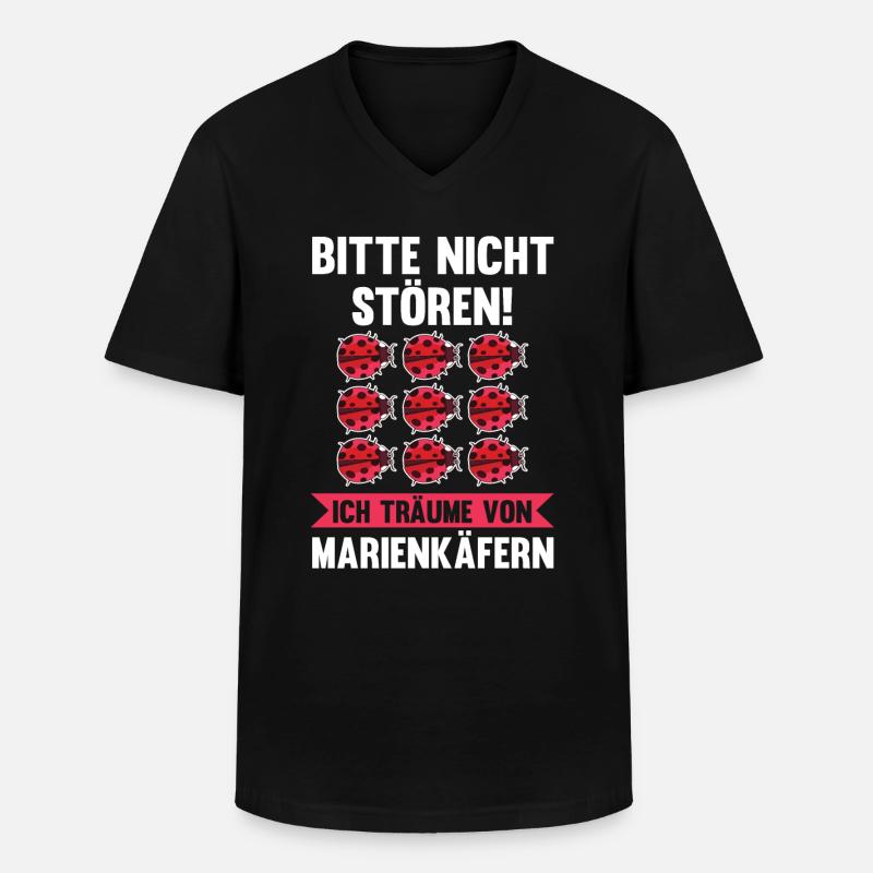 Marienkäfer - Männer-T-Shirt mit V-Ausschnitt - Schwarz