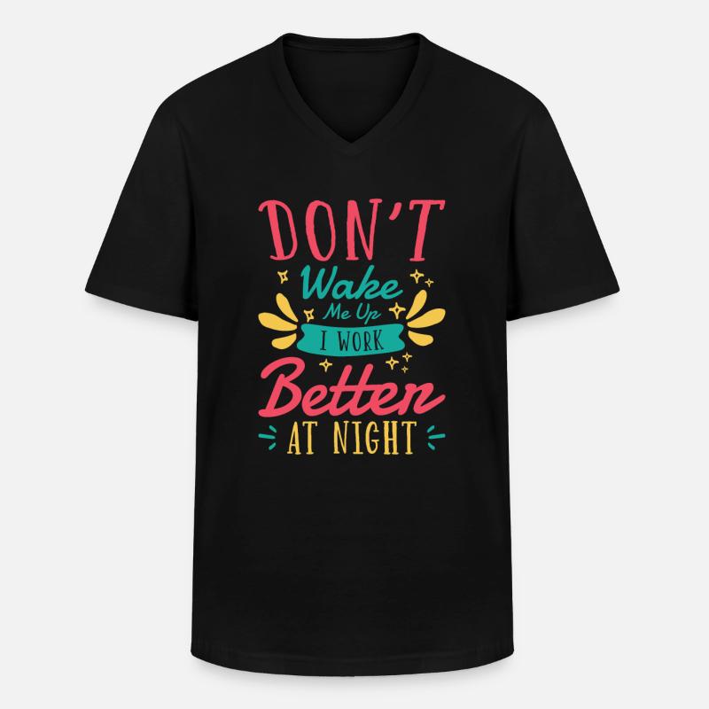 Nachtschichtarbeiterin Friedhofsdienst - Männer-T-Shirt mit V-Ausschnitt - Schwarz