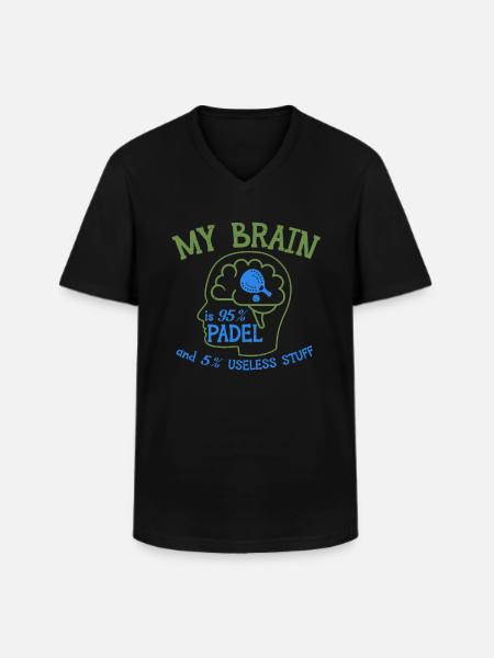 Padel Sportplatz Training Padelspieler - Männer-T-Shirt mit V-Ausschnitt - Schwarz