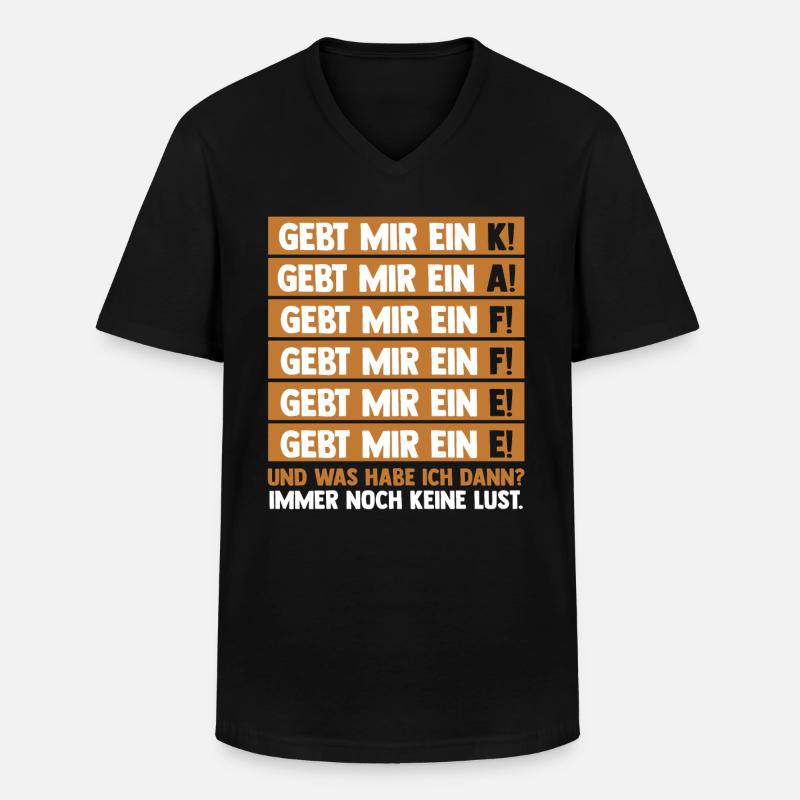 Kaffeetrinker Kaffeeliebhaber Kaffee - Männer-T-Shirt mit V-Ausschnitt - Schwarz