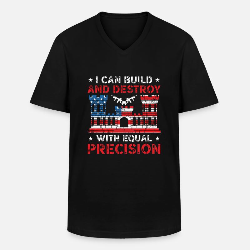 Combat Engineer Engineering Armee - Männer-T-Shirt mit V-Ausschnitt - Schwarz