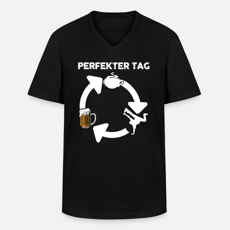 Hip Hop Tänzer - Männer-T-Shirt mit V-Ausschnitt - Schwarz