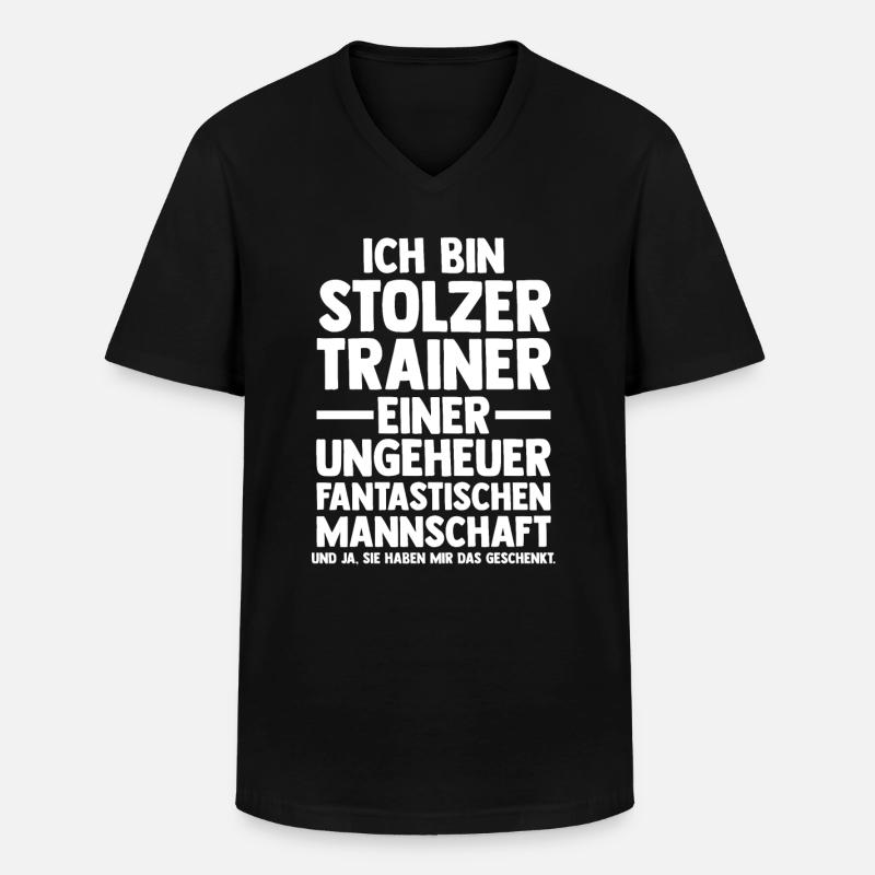 Sportmannschaft Trainer - Männer-T-Shirt mit V-Ausschnitt - Schwarz