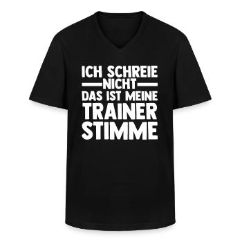 Sportmannschaft Trainer - Männer-T-Shirt mit V-Ausschnitt - Schwarz - Vorne - AI Model Male 178 dark (178cm)