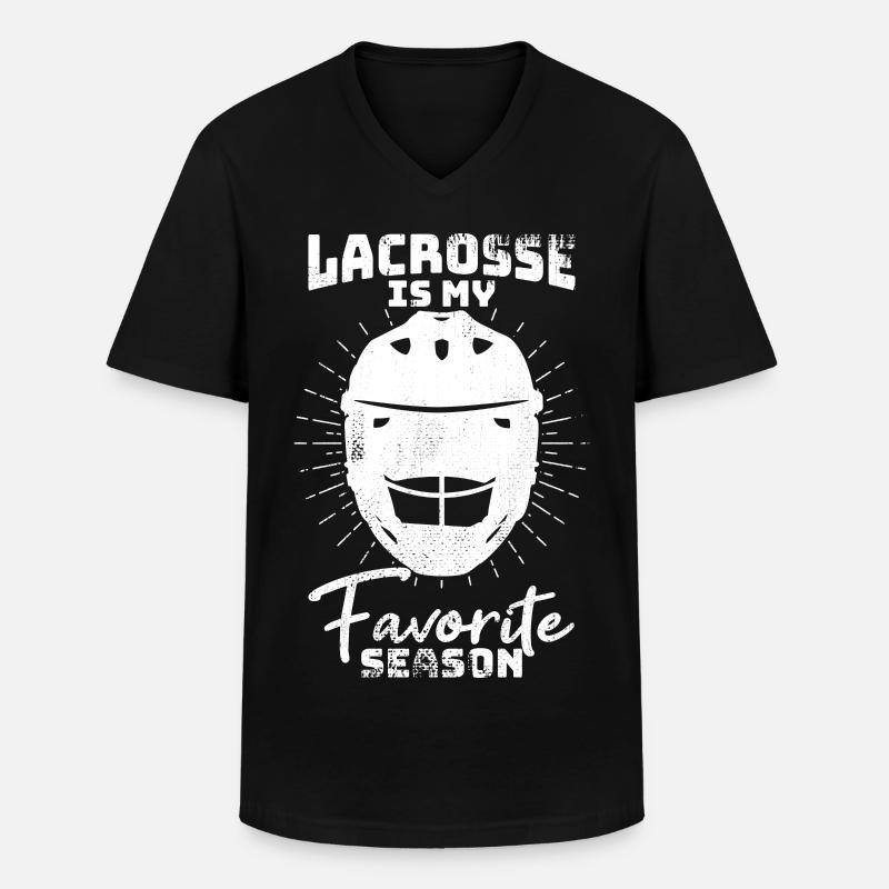 Lacrosse Spieler Spruch - Männer-T-Shirt mit V-Ausschnitt - Schwarz