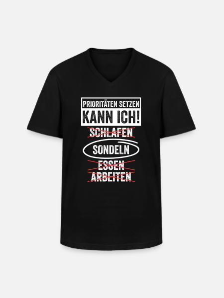 Sondler Sondeln Sondel Sondengänger - Männer-T-Shirt mit V-Ausschnitt - Schwarz