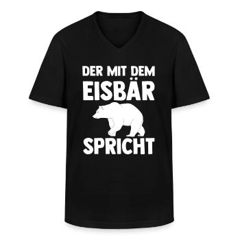 Eisbär Eisbären - Männer-T-Shirt mit V-Ausschnitt - Schwarz - Vorne - AI Model Male 178 dark (178cm)