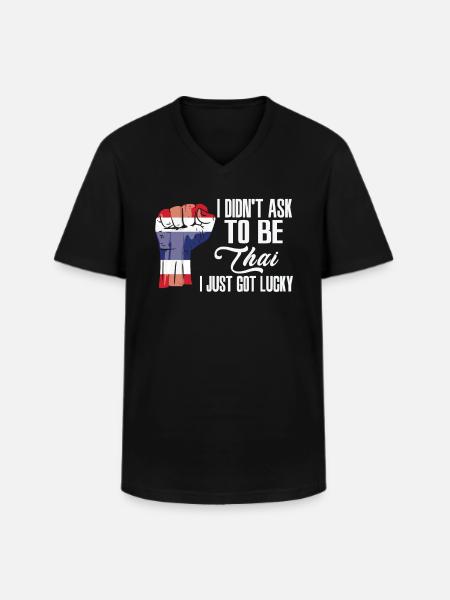 Fierté thaïlandaise Drapeau thaïlandais - T-shirt col V Homme - noir