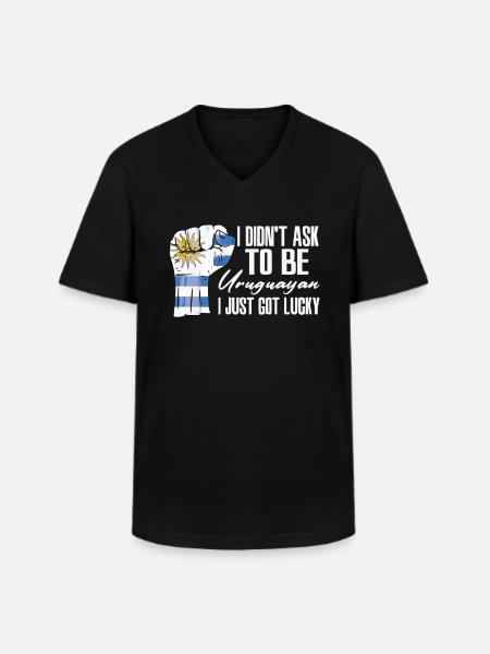 Fierté uruguayenne Drapeau uruguayen - T-shirt col V Homme - noir