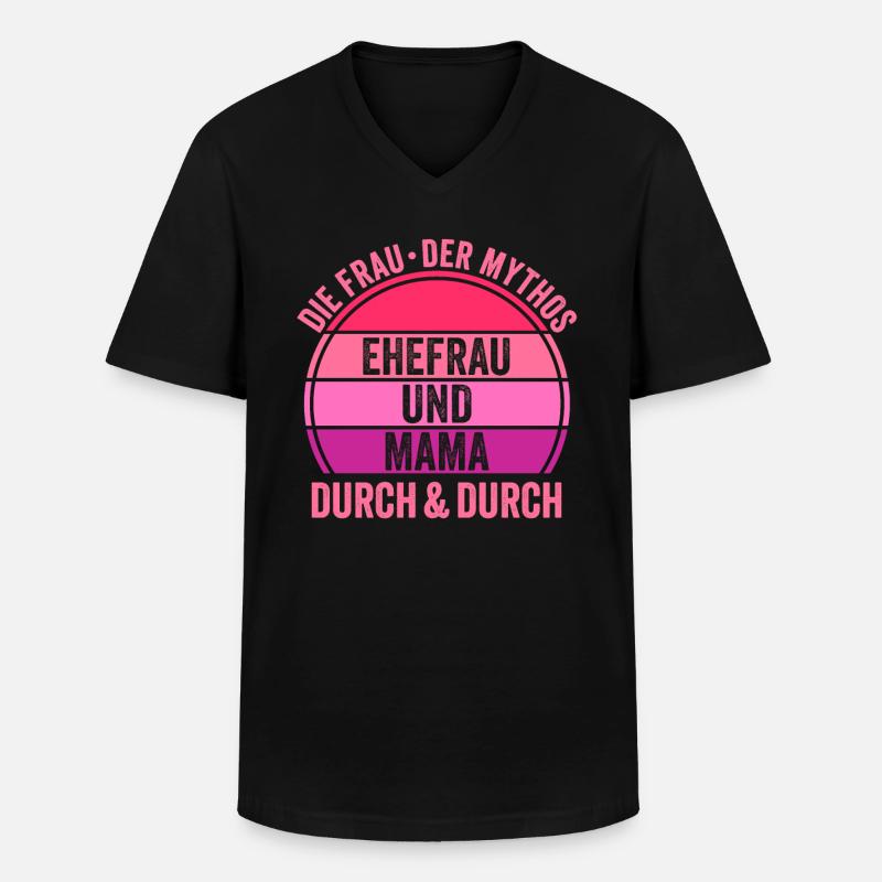 Ehefrau Mutter Mama - Männer-T-Shirt mit V-Ausschnitt - Schwarz