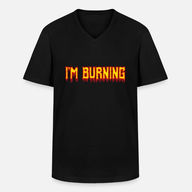 Ich brenne - Männer-T-Shirt mit V-Ausschnitt - Schwarz