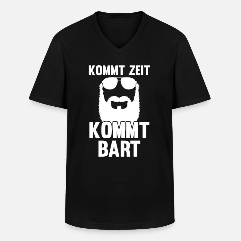 Bärtig Bartträger Schnurrbart Bart - Männer-T-Shirt mit V-Ausschnitt - Schwarz