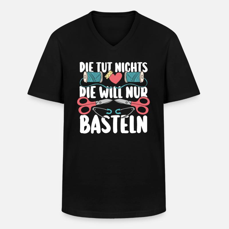 Bastler Bastelunterricht Basteln - Männer-T-Shirt mit V-Ausschnitt - Schwarz