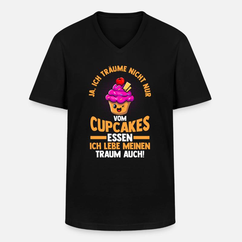 Backen Cupcakes - Männer-T-Shirt mit V-Ausschnitt - Schwarz