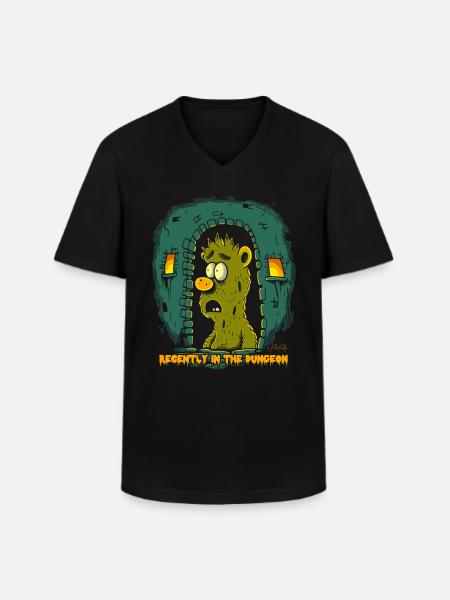 Neulich im Kerker - Männer-T-Shirt mit V-Ausschnitt - Schwarz