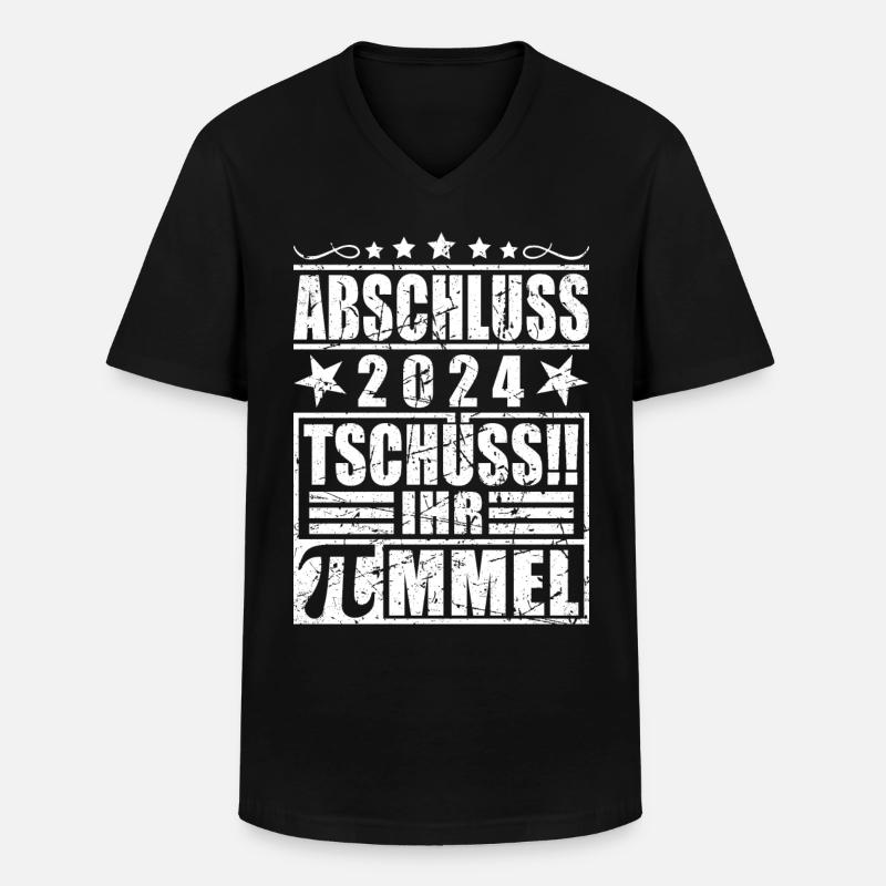 Abschluss 2024 - Männer-T-Shirt mit V-Ausschnitt - Schwarz