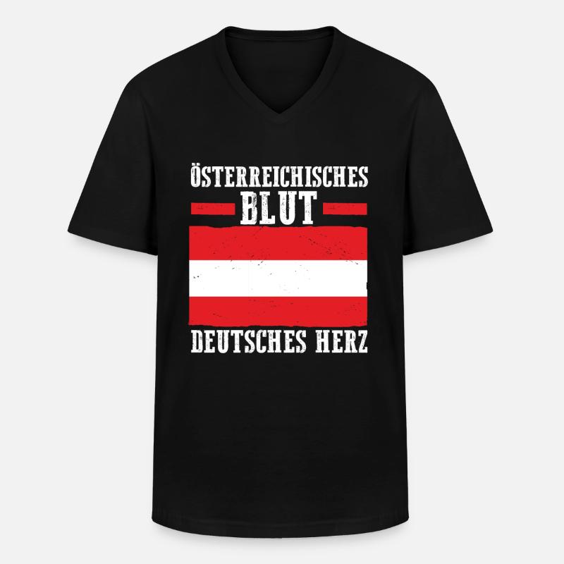 Austrian German Austria - Men's V-Neck T-Shirt - black