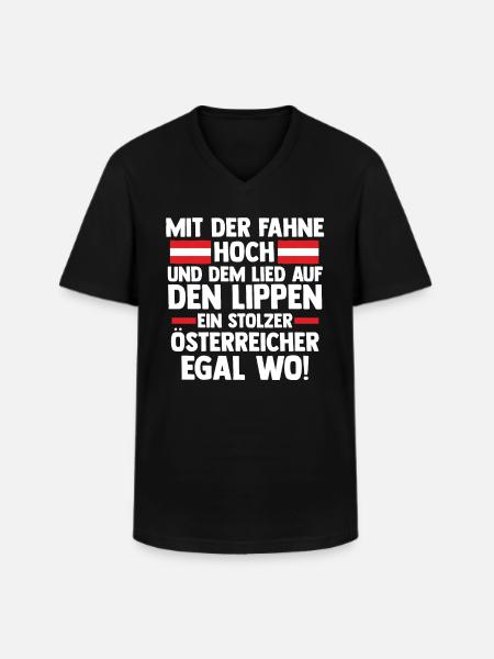 Austrians Austria - Men's V-Neck T-Shirt - black