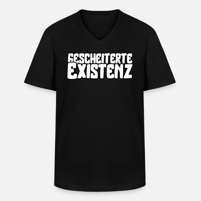 Gescheiterte Existenz - Männer-T-Shirt mit V-Ausschnitt - Schwarz