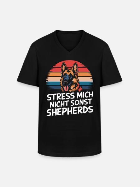 German Shepherd Dog Malinois - Men's V-Neck T-Shirt - black