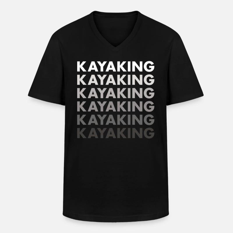 Kayaker Kayaking - Männer-T-Shirt mit V-Ausschnitt - Schwarz