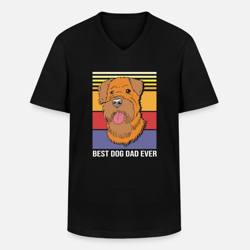 Wheaten Terrier - Männer-T-Shirt mit V-Ausschnitt - Schwarz